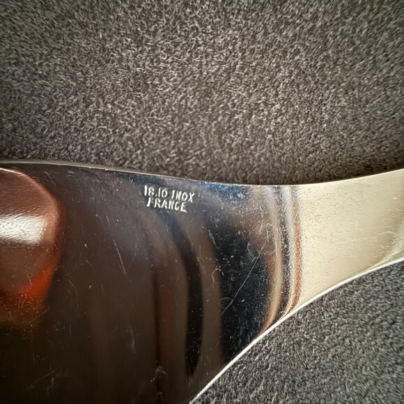 Blue & Silver Salad Serving Set 18/10 Inox France Stainless Steel - Picture 5 of 5